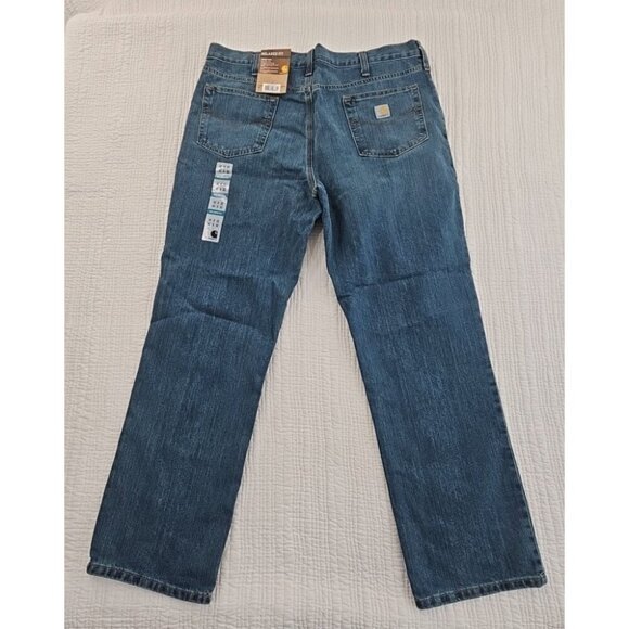 Carhartt Holter Jeans Men's 40x32 Relaxed Straight Leg Blue Stretch NWT BD1483-M - Picture 2 of 16